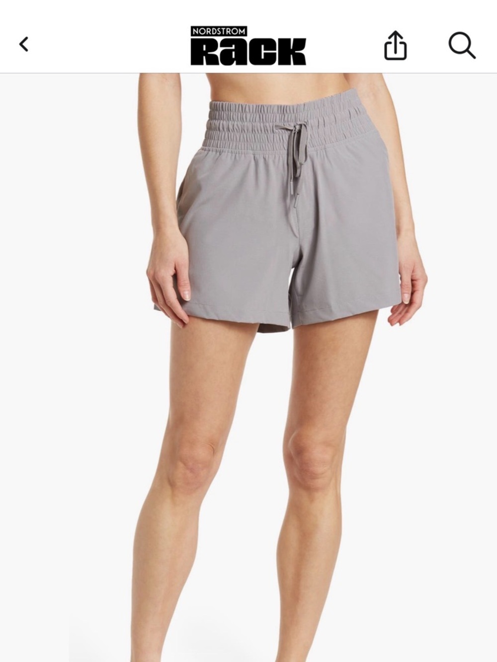 90 Degree By Reflex Women's Athletic Shorts in Light Gray